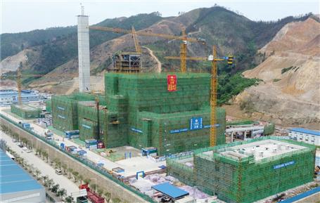 提升“三力”爭創(chuàng)佳績?chǔ)蚬鹑A分公司融安縣生活垃圾焚燒發(fā)電項(xiàng)目主廠房結(jié)構(gòu)封頂